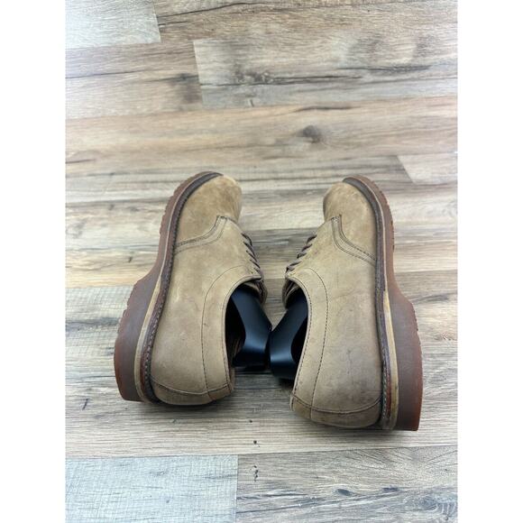 LL Bean Men's Tan Leather Casual Dress Oxford Shoes Size 8.5D Made In U.… - Picture 3 of 6